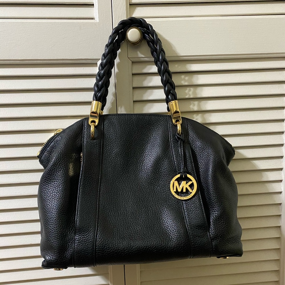 Michael Kors satchel with braided straps
